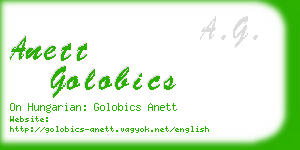 anett golobics business card